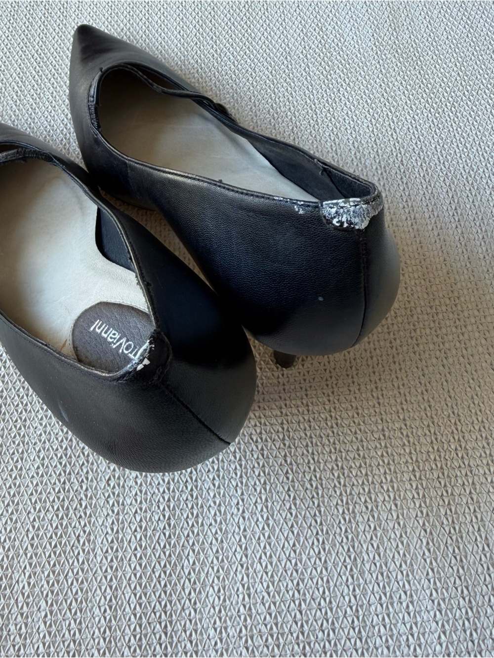 Roberto Vianni Black Pointed Mary Jane Kitten Heel with Strap Detail - Picture 5 of 5